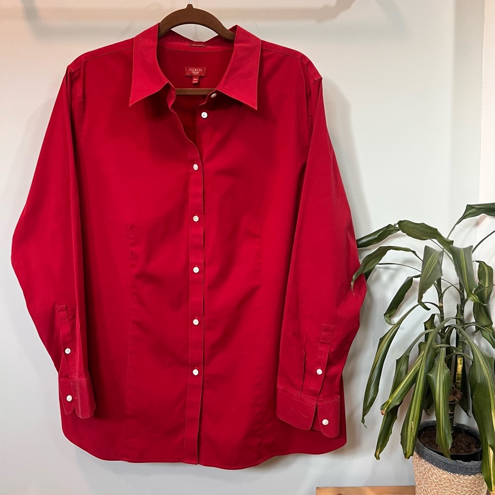 Talbots Crimson Red Collared Shirt